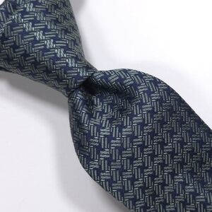 Alfani Slim Men’s Necktie, Blue and Green Tie, Geometric Pattern, MSRP $55